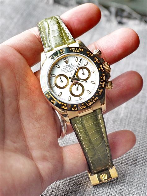 rolex crocodile strap price|rolex daytona crocodile strap.